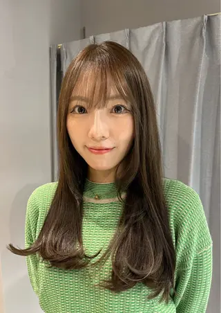 ロング カラー うる艶カラー/恵比寿 ベージュ/丸山陽平のヘアスタイル