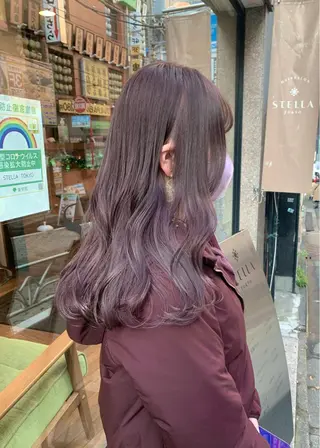 セミロング カラー 矢野 晃平のヘアスタイル