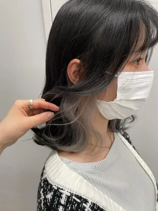 ミディアム カラー ヘアアレンジ 🦄インナーカラー 🦄貫井彩花のヘアスタイル