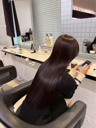 ロング 韓国ワンホン透明感 カラー✨🖤ここあのヘアスタイル