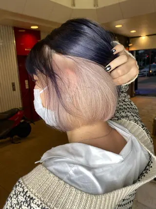 ショート カラー パーマ ヘアアレンジ メンズ キッズ ネイル マツエク・マツパ 🌈髪質改善・美髪矯 正・平野瀬乃🌈のヘアスタイル
