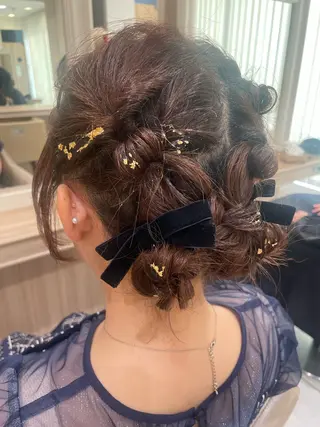 ミディアム ヘアアレンジ 韓国ヘアメイク🎀/ 縮毛矯正✨山本媛香のヘアスタイル