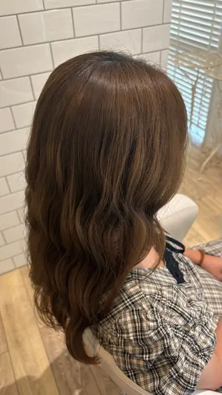 ロング カラー 似合わせ 顔周りYUUGAのヘアスタイル