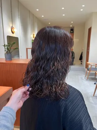 セミロング パーマ RINA🧤 デザインとボブのヘアスタイル