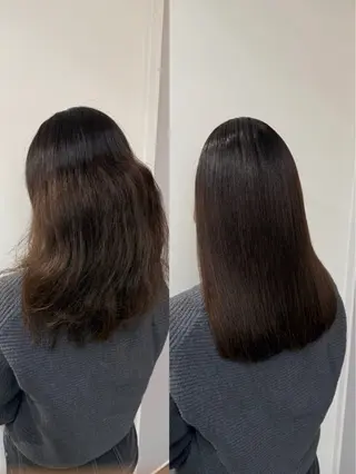 ミディアム ひろし/髪質改善/ 縮毛矯正/透明感✨のヘアスタイル