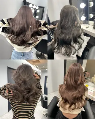 ロング カラー 岡留 愛美のヘアスタイル
