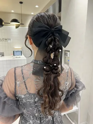 ロング カラー ヘアアレンジ 新宿color🐝 AYAKA🌈💖のヘアスタイル