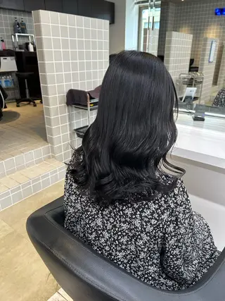 ロング カラー パーマ ヘアアレンジ メンズ キッズ 🦋韓国レイヤー｜ 透明感グレージュ🦋のヘアスタイル