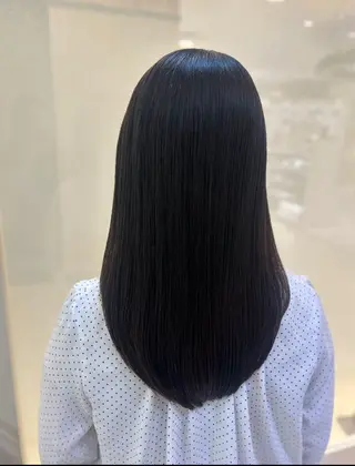 セミロング パーマ 縮毛矯正/髪質改善/ 艶髪ササキナツミのヘアスタイル