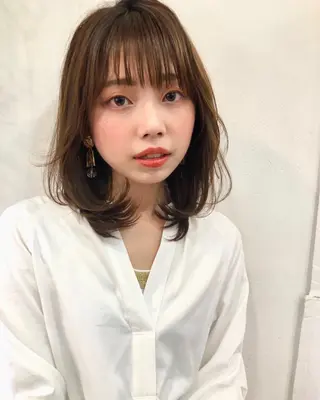 ミディアム カラー 似合わせレイヤー 🇰🇷荒木洋文のヘアスタイル