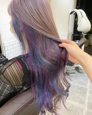 ロング カラー 艶ピンク*ヘアセット 🌙shioriのヘアスタイル