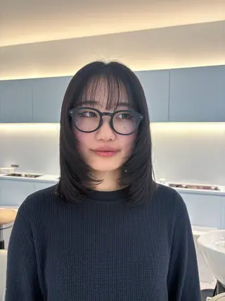 ミディアム 村上 奈乃果のヘアスタイル