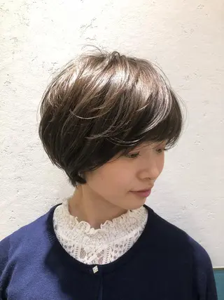 ショート カラー 似合わせ/小顔カット 🔷山方直也のヘアスタイル