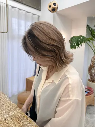 ミディアム カラー amy.所属・メンズカットパーマ/ ブリーチ高柳将太のヘアスタイル