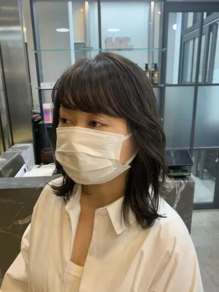 ミディアム カラー 韓国レイヤー✨ yasuko銀座のヘアスタイル