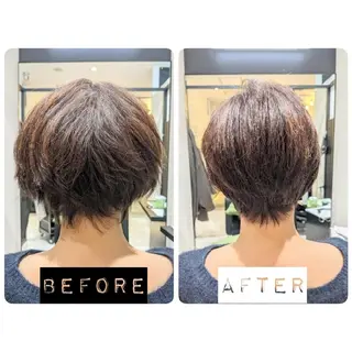 ショート カラー パーマ ヘアアレンジ 心斎橋難波本店 店長 THE ECT 中尾のヘアスタイル