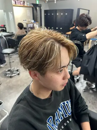 ショート カラー パーマ 立川メッシュパーマ 特化/けんしょうのヘアスタイル