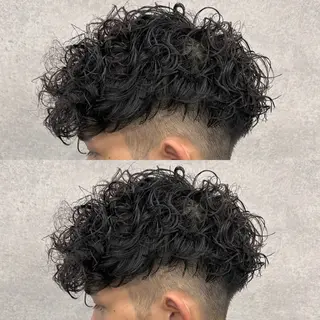 ショート カラー パーマ メンズ 【メンズサロン】 BLUCK 横浜のヘアスタイル