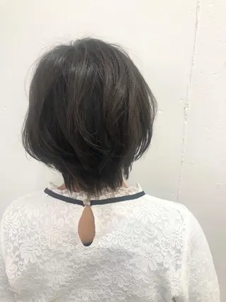 ショート カラー パーマ ヘアアレンジ メンズ キッズ ネイル マツエク・マツパ アイブロウ 久木原 ゆりのヘアスタイル