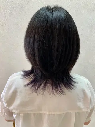 ミディアム カラー 加藤 遥花のヘアスタイル