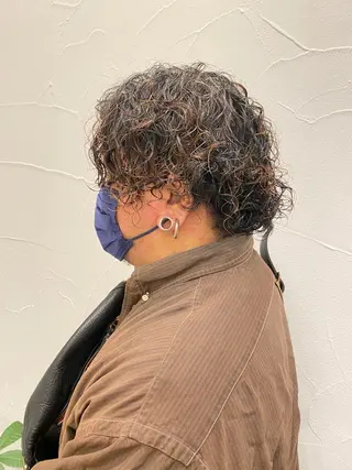 ショート パーマ メンズ Ash中目黒店 榊間茜のヘアスタイル