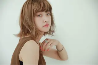ミディアム カラー パーマ ヘアアレンジ メンズ キッズ ネイル マツエク・マツパ EnBlesS西宮 マンツーマン神道有基のヘアスタイル
