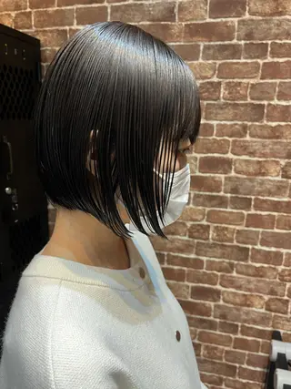 ミディアム カラー パーマ ヘアアレンジ メンズ キッズ ネイル マツエク・マツパ アイブロウ 久木原 ゆりのヘアスタイル
