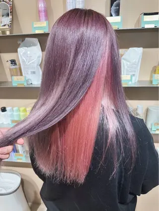 ロング カラー レイヤー/ショート chere狭山のヘアスタイル