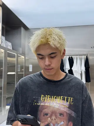 ショート カラー メンズ fifth park 六反穂 龍介のヘアスタイル