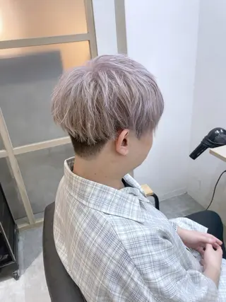 ミディアム カラー メンズ ☁️ケアブリーチ￤ ウルフ￤Shioriのヘアスタイル