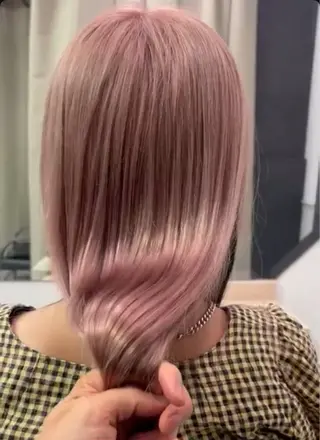 ロング カラー 縮毛•ハイトーン ・着付け Runaのヘアスタイル