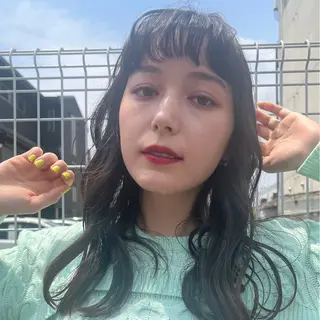 セミロング 光石 季世のヘアスタイル