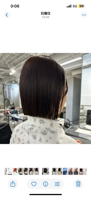 ショート カラー 切りっぱなしBOB 職人💜Anzuのヘアスタイル