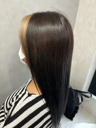 ロング かがみ/メンテナンス カット無料のヘアスタイル