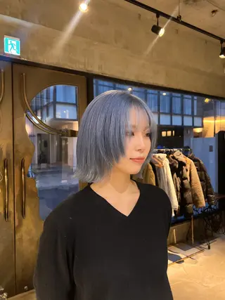ショート カラー 赤みゼロ/透明感 カラー🌿KANTAのヘアスタイル