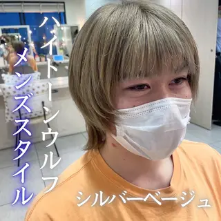 ミディアム カラー メンズ 🌺ウルフカット職人 新垣渚🐺のヘアスタイル