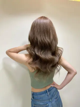 セミロング パーマ ヘアアレンジ メンズ キッズ ネイル マツエク・マツパ アイブロウ 🧡可愛い色落ち🧡 ハイトーン特化🧡のヘアスタイル