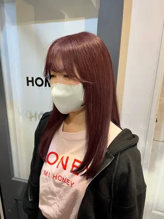セミロング カラー sora / 渋谷 / ハイトーンのヘアスタイル