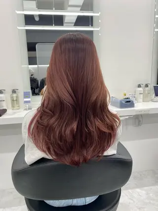 セミロング カラー 💖似合わせカラー レイヤー💖縮毛矯正のヘアスタイル
