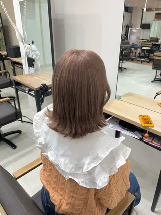 ミディアム カラー 韓国風ヘア さらのヘアスタイル