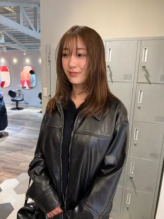 セミロング カラー ブリーチ/アレンジ 天満/chihiroのヘアスタイル