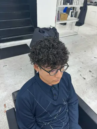 ショート パーマ メンズ 柏メンズカットパーマ NO.1タイチのヘアスタイル
