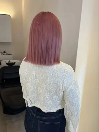 カラー 透明感カラー×顔周り カットhinata♡のヘアスタイル