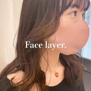 ミディアム 顔周りカット・相談 レイヤーも◎しずくのヘアスタイル