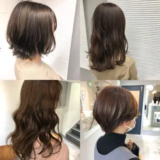 ミディアム カラー ヘアアレンジ cherir髪質改善 パーソナルカラー診断のヘアスタイル