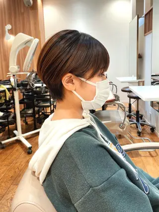 ショート カラー パーマ 🍃服部 雅哉🍃銀座◎のヘアスタイル