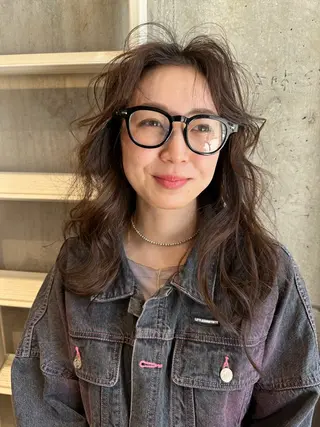 ロング カラー パーマ 朝ラクパーマ 透明感カラー横山大樹のヘアスタイル