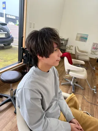 ショート メンズ 艶髪カラー/髪質改善 細貝 舞利のヘアスタイル