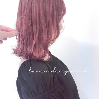 ミディアム カラー misaki🎀 まろみ透け感カラーのヘアスタイル