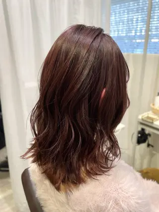 ミディアム 福本 梓のヘアスタイル